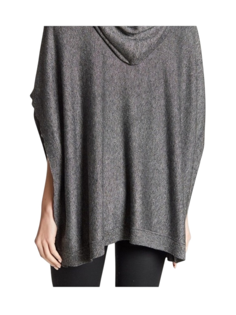 new Leimere ❤︎ Cozy Cashmere Sweater Poncho Hoodie ❤︎ Marbled Grey ❤︎ XS S M L - Picture 13 of 16
